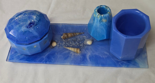 5 piece Beach Tray Set-Beach Decor