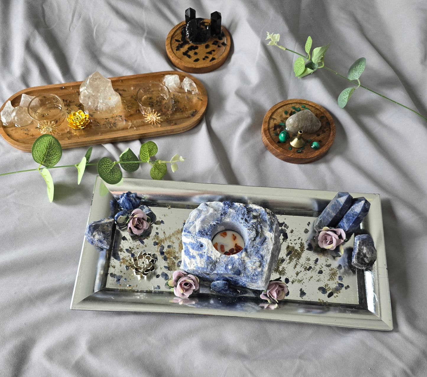 Obsidian Mini Altar/Meditation Table