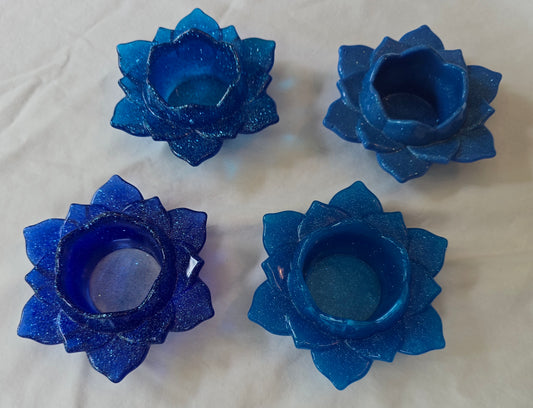 Resin Lotus Flower Tea Light Holder