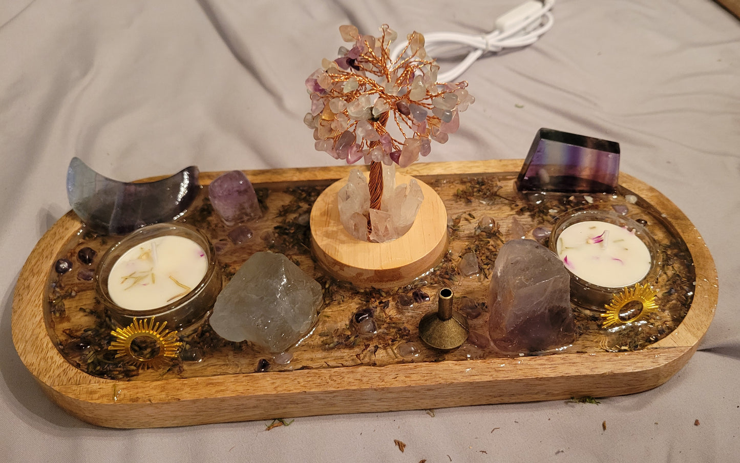 Mini Altars/Meditation Tables Rainbow Fluorite