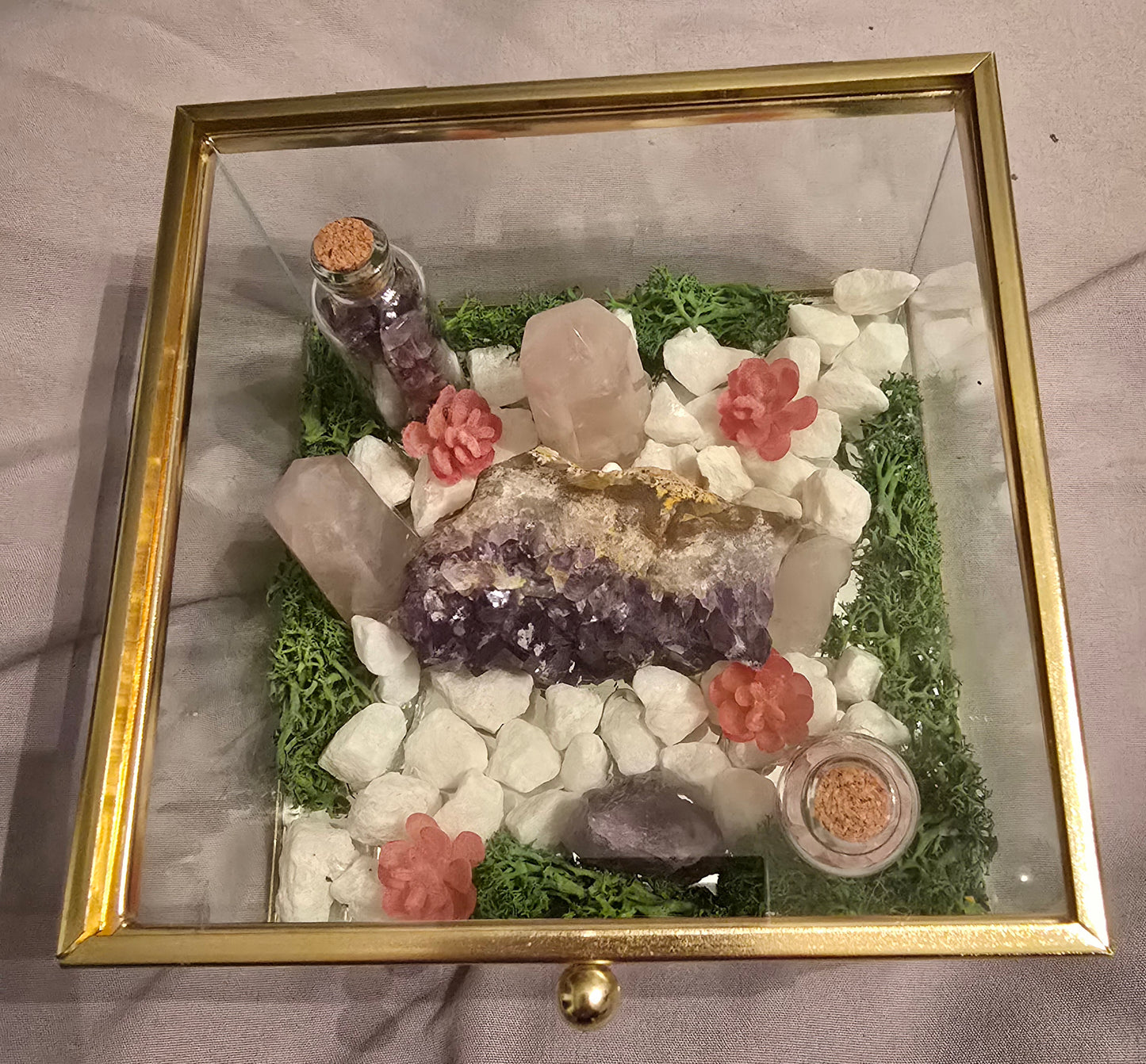 Amethyst Glass Box Terrarium