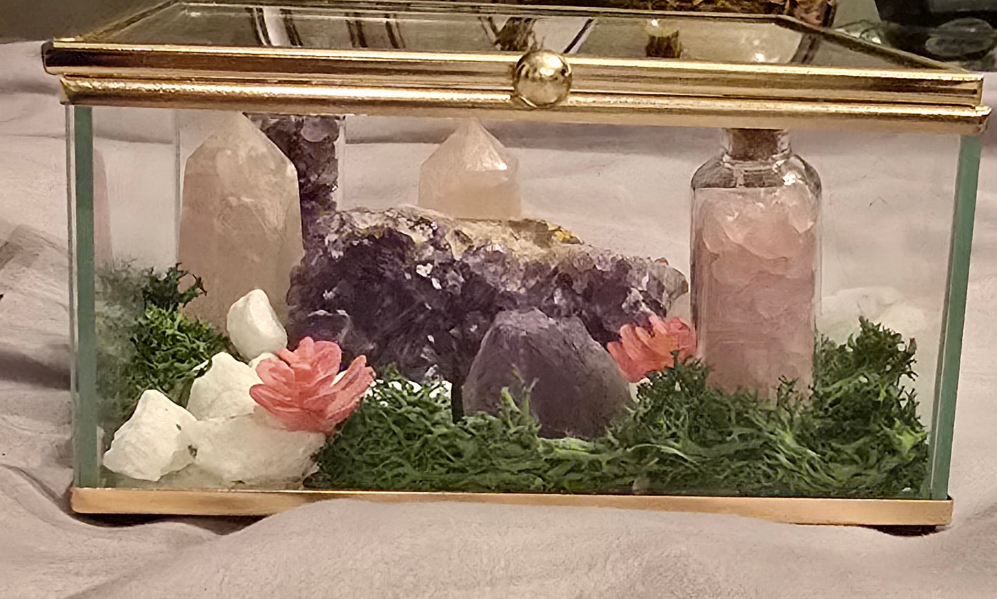 Amethyst Glass Box Terrarium