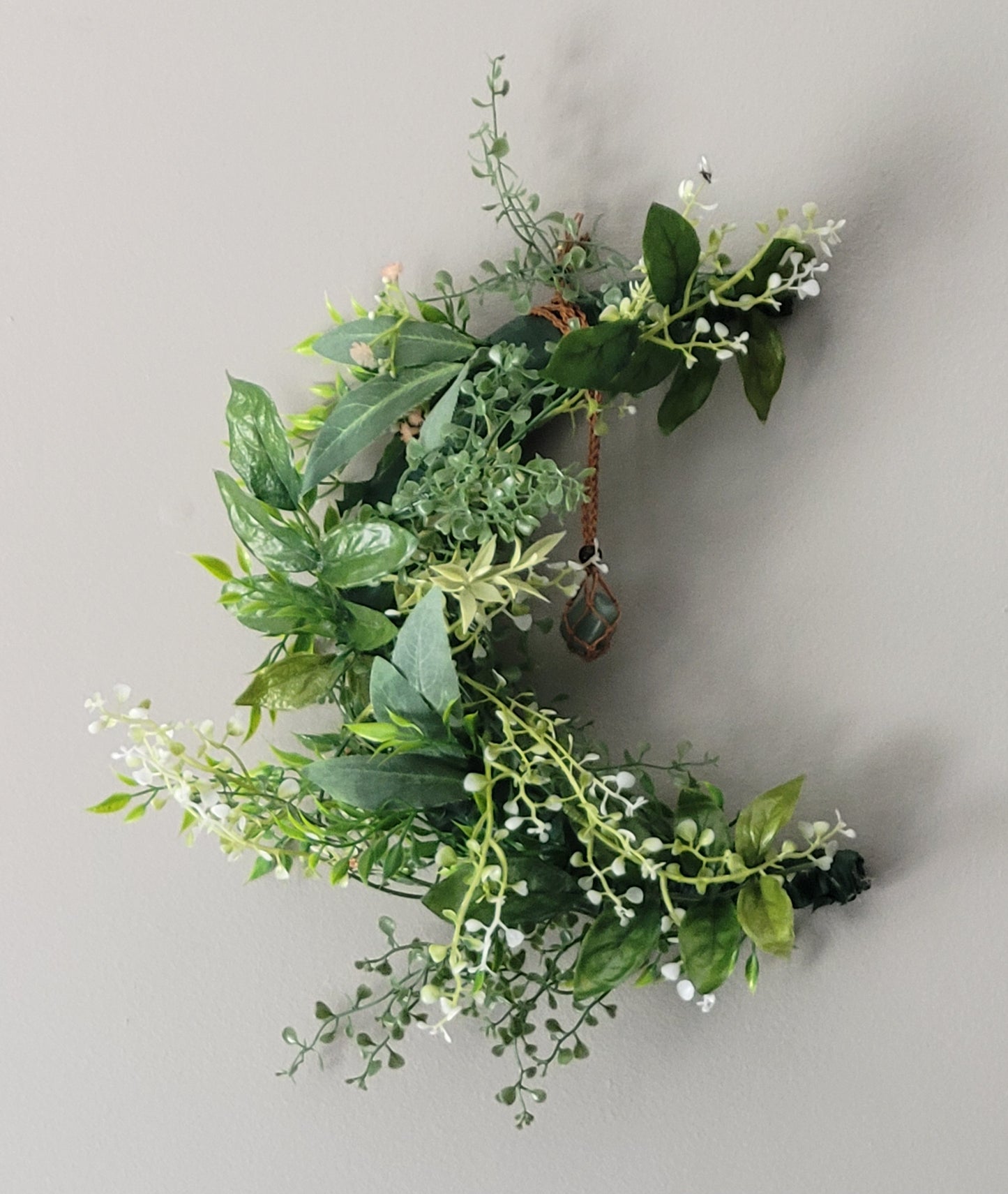 Crescent Moon Wreaths with Crystal