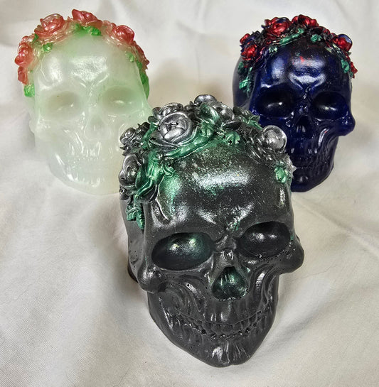 Resin Skulls with Flowers
