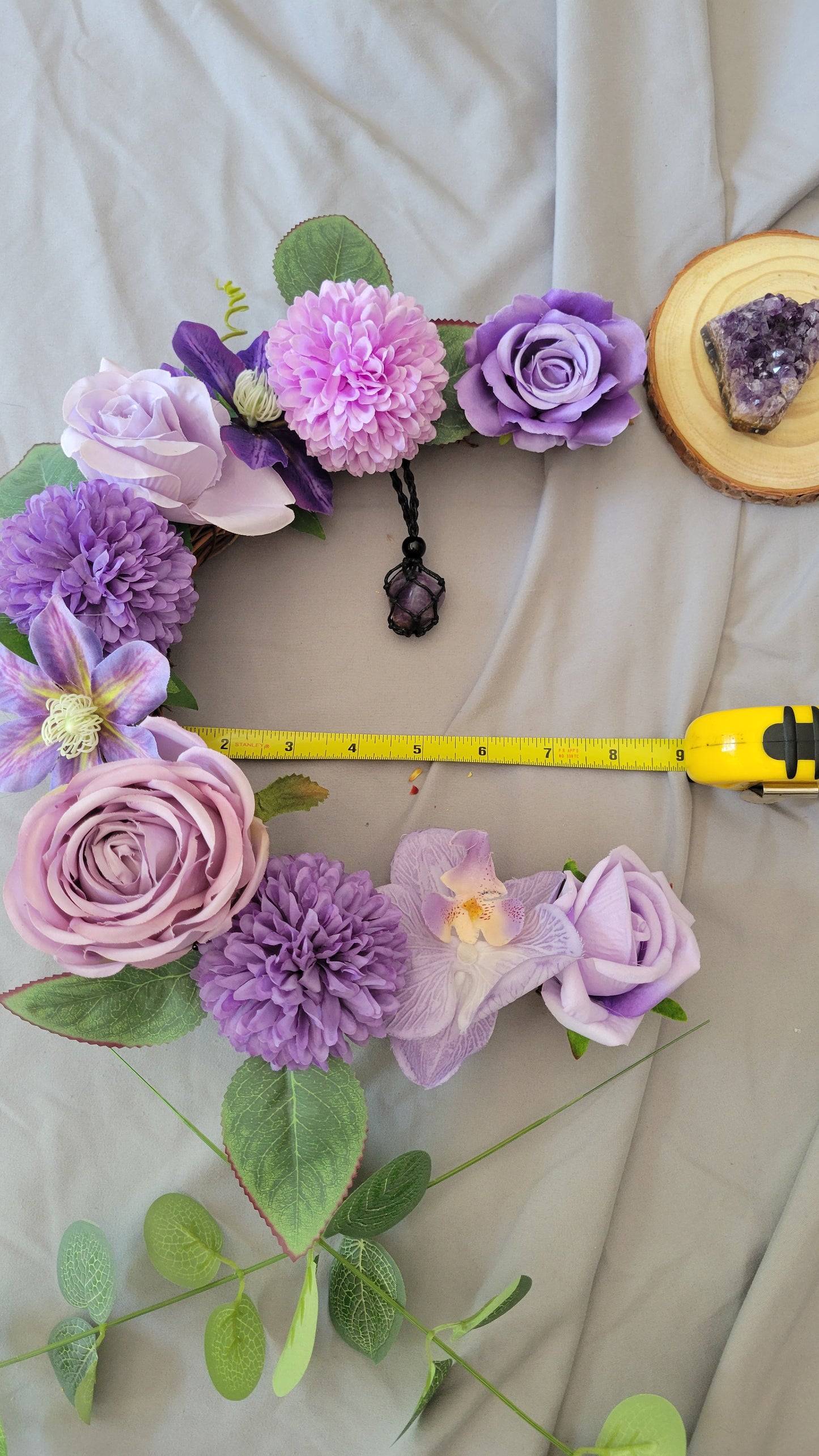 Crescent Moon Wreaths with Crystal