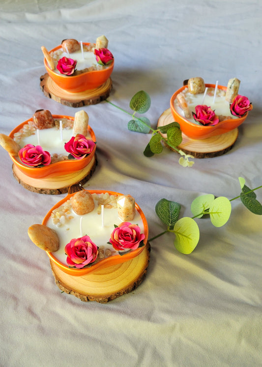 Pumpkin Candle with Sunstone