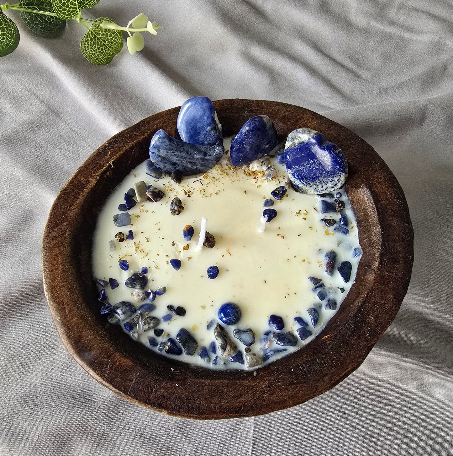 Sodalite Dough Bowl Candles