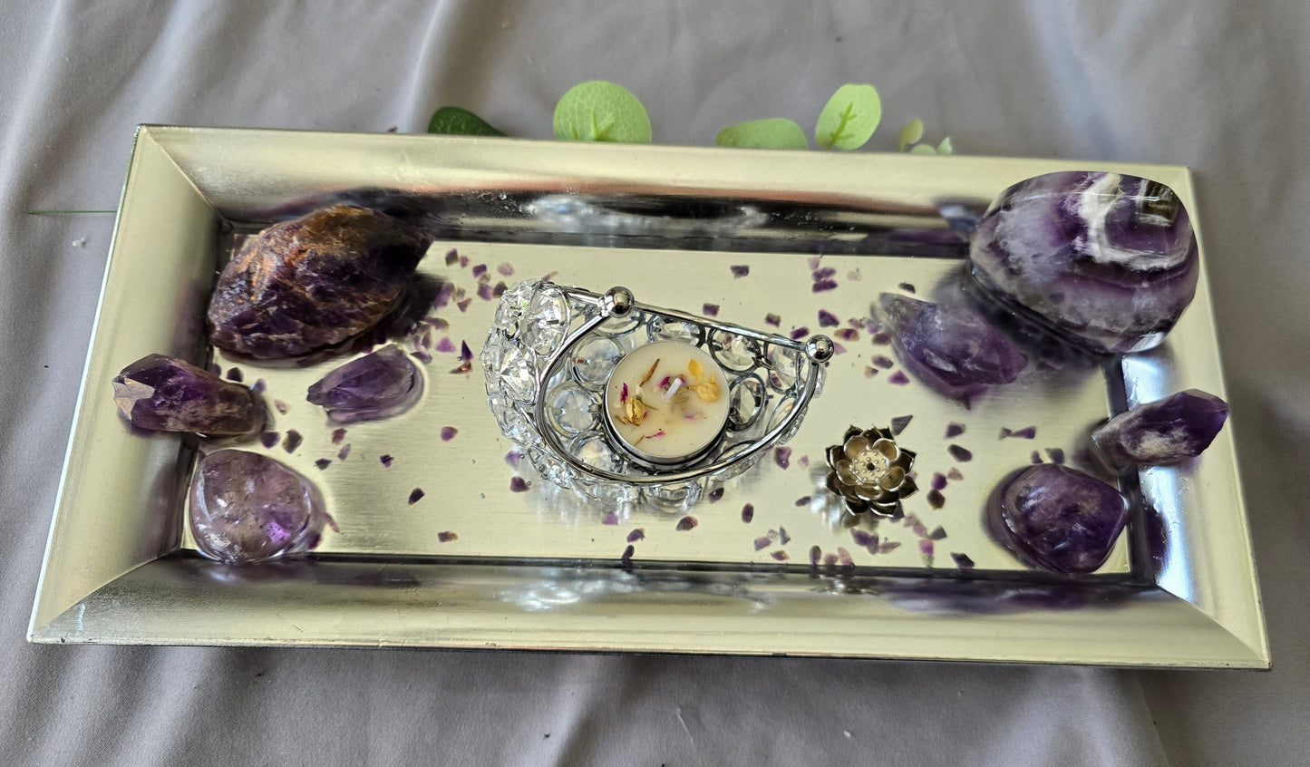 Large Amethyst Mini Altar/Meditation Table